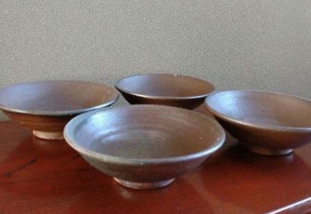 お抹茶椀　抹茶器　薄茶　作家物　備前焼　お茶会　４個　まとめて
