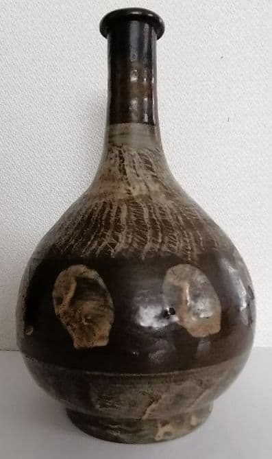 中期唐津　打ち刷毛目文瓶