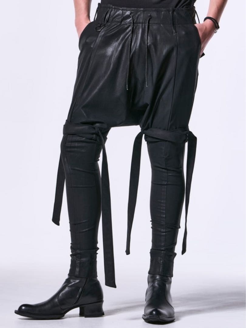 kiryuyrik コーティングストラップサルエルパンツ　Sサイズ