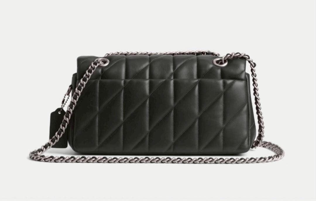 COACH コーチ cp150 タビー ショルダー26 黒　Cマークシルバー色