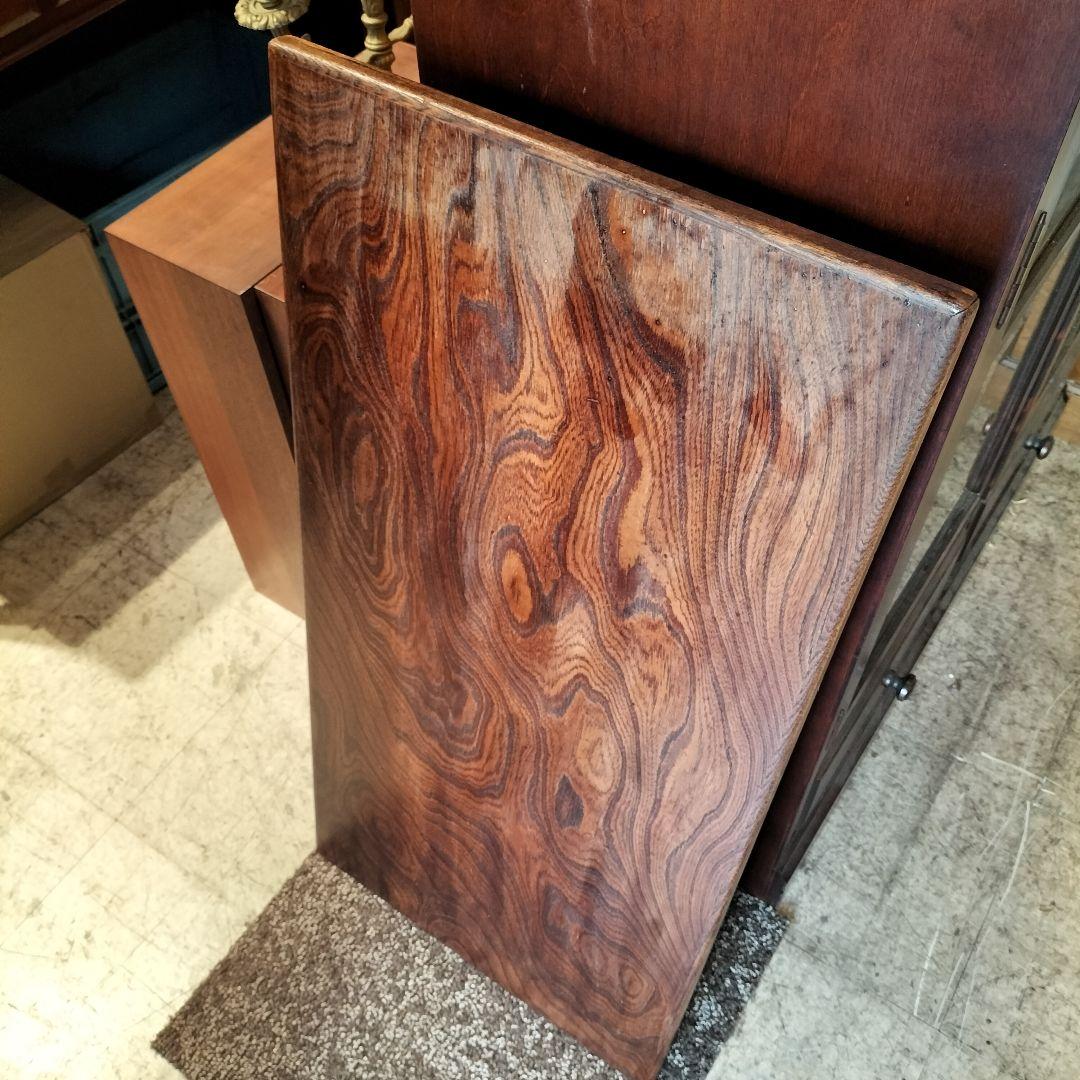 M♦アンティーク　欅　二月堂　折り畳みコーヒーテーブル　センターテーブル