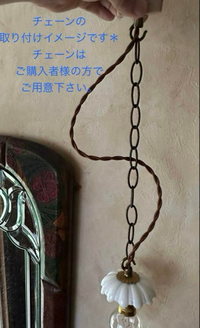 20年代 フランス アンティーク オパリンミルクガラスのお花アトリエランプ＊