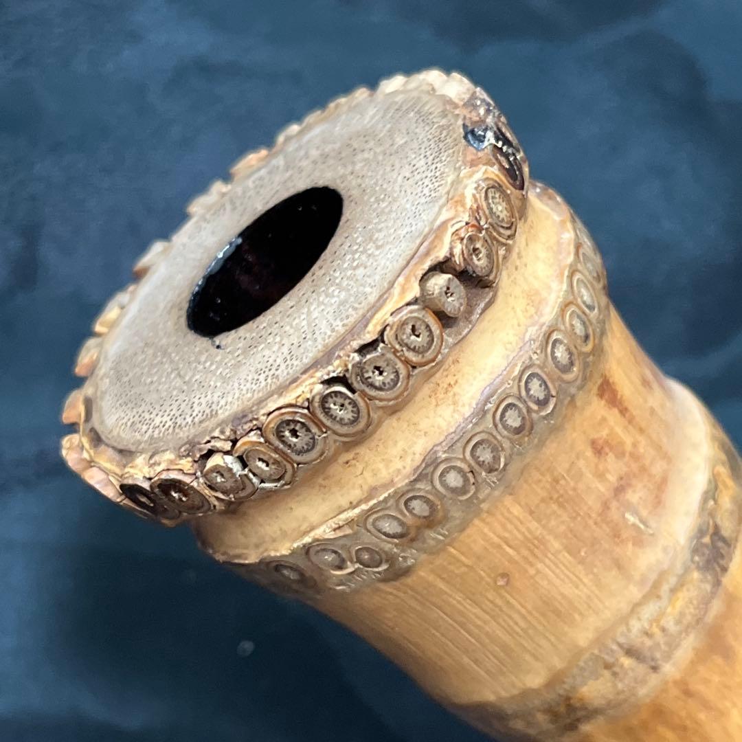 尺八 琴古流 在銘 2印 二尺管 中継ぎ籐巻き金？三線 【音出し確認済み】