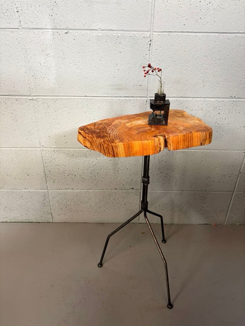 無垢材サイドテーブル　コーヒーテーブル　ナイトテーブル　観葉植物置き台