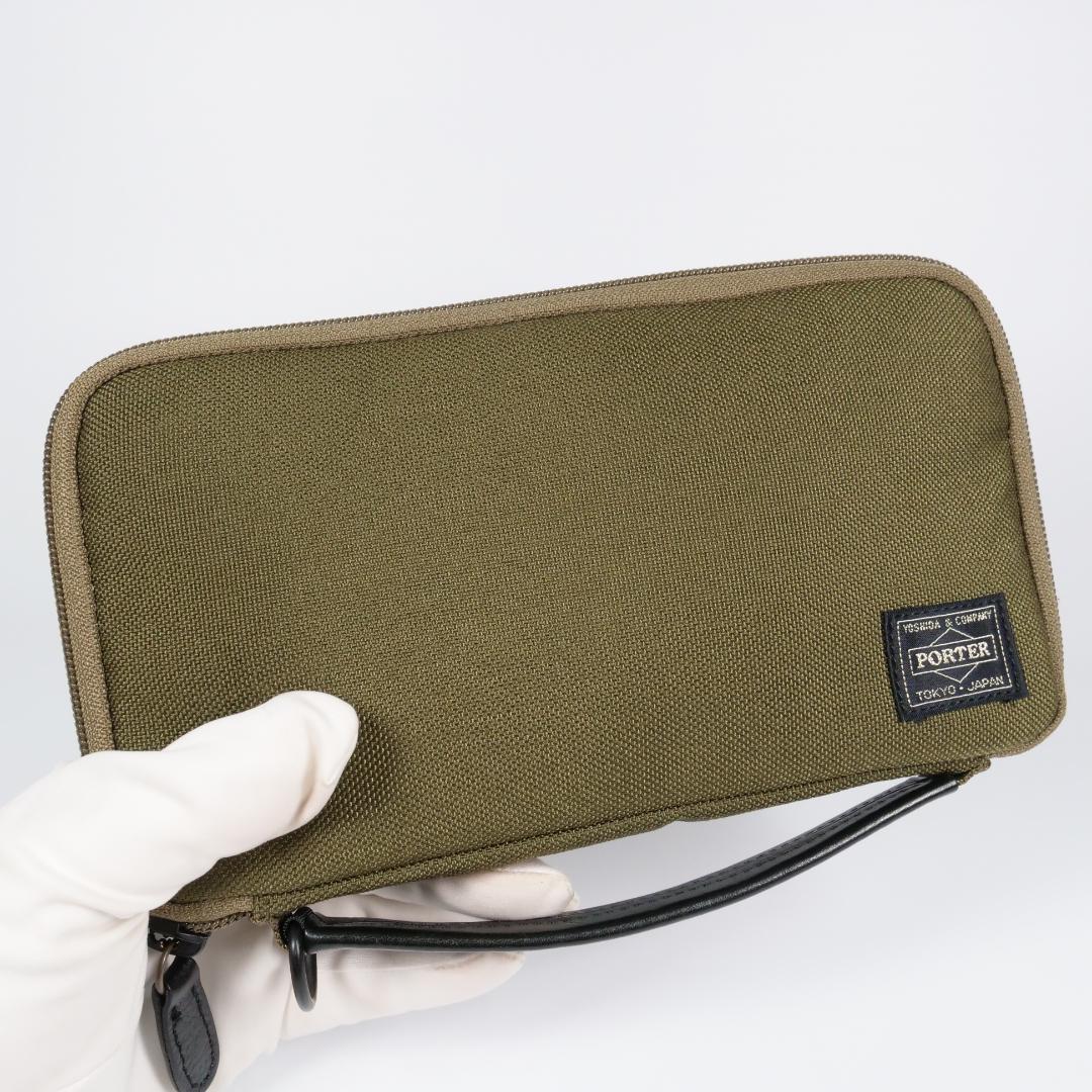 PORTER×MONOCLE トラベルウォレット オーガナイザー カーキ