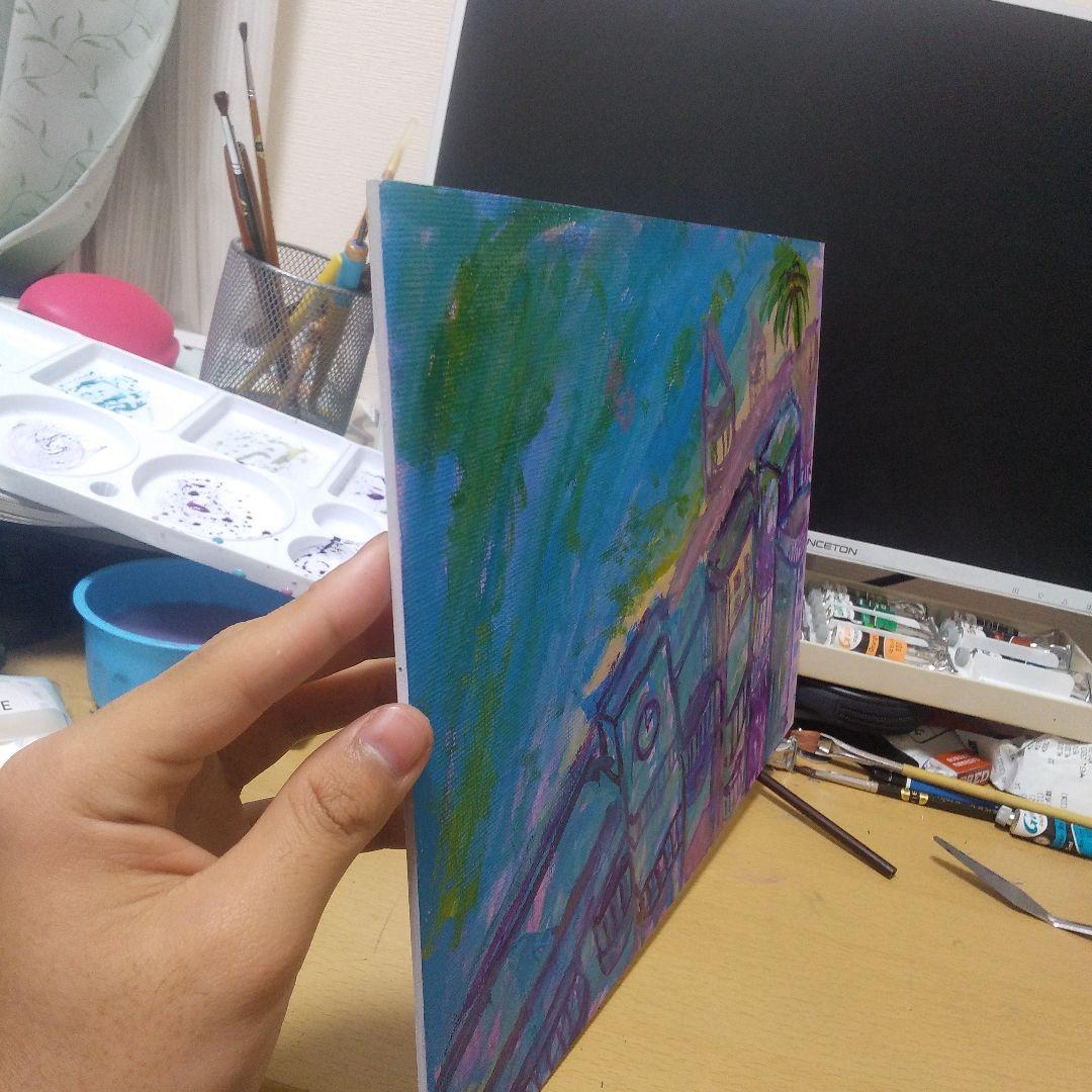 絵画　作品名　「毒と青と春」