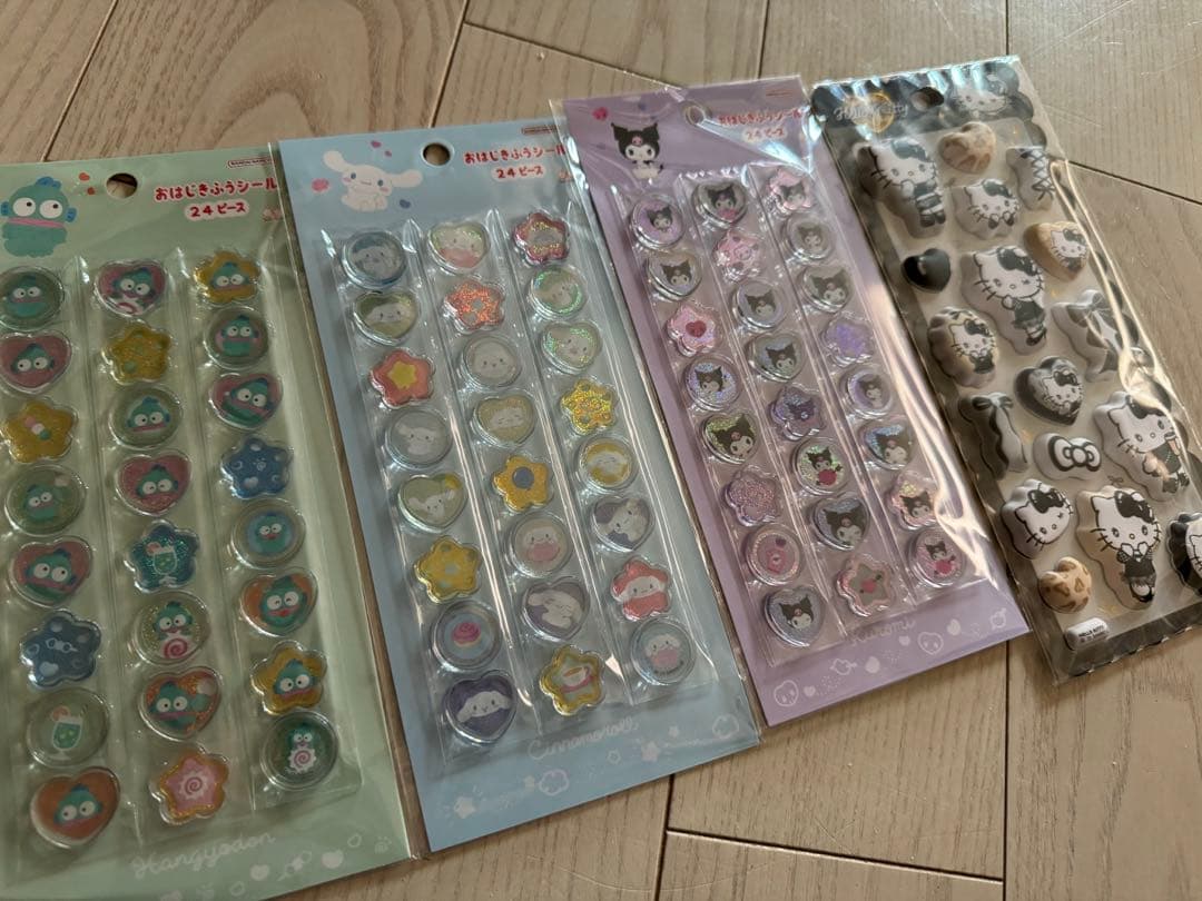 サンリオおはじき風シール、マシュマロシール（日本限定）