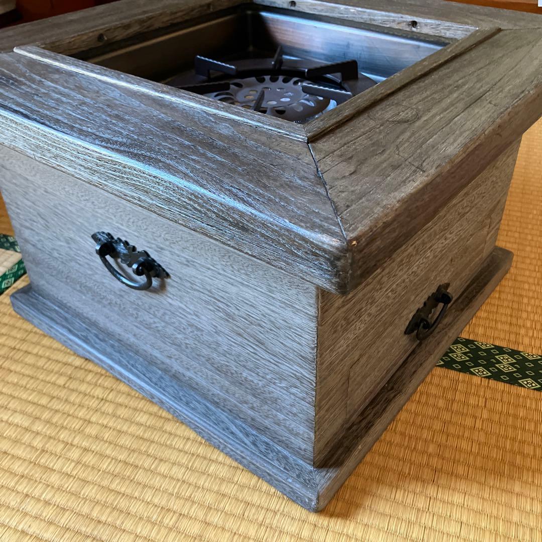 囲炉裏　電気火鉢　桐テーブル　ハロゲンヒーター　日本製