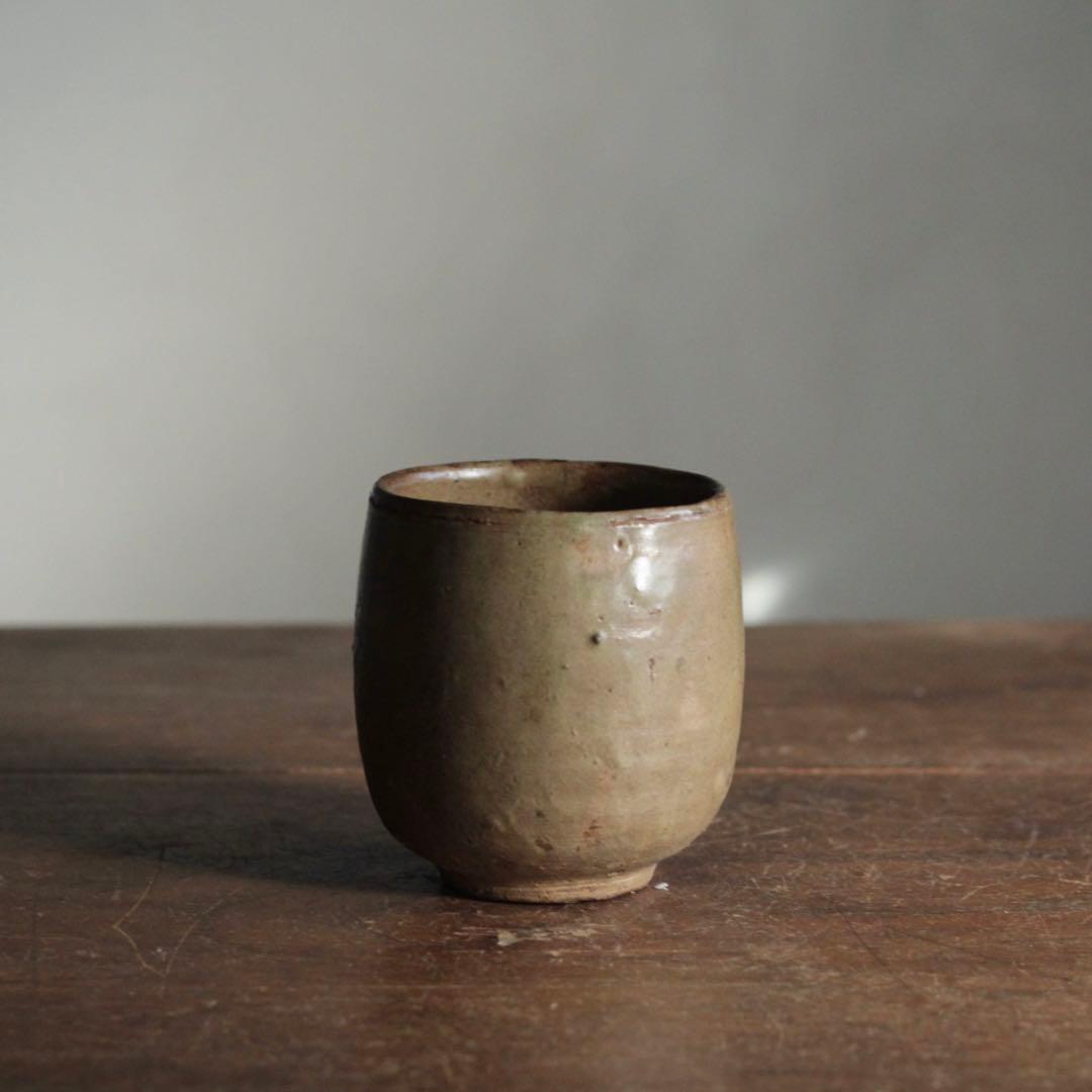 高麗 青磁 灰釉 筒茶碗 茶道具 古美術 古道具 アンティーク