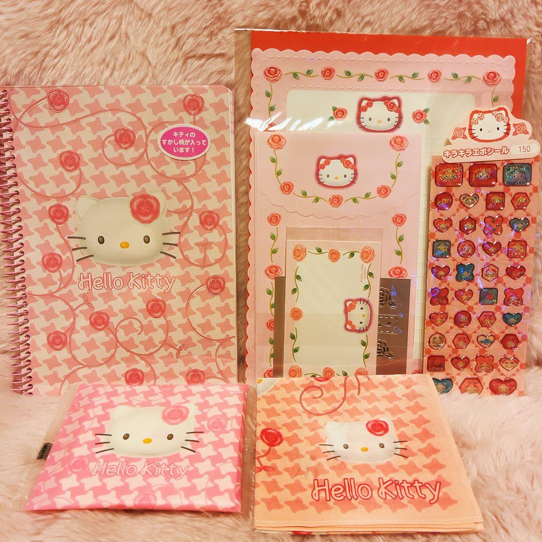 希少レア　ハローキティ　薔薇　レターセット　ノート　シール　2000 平成レトロ