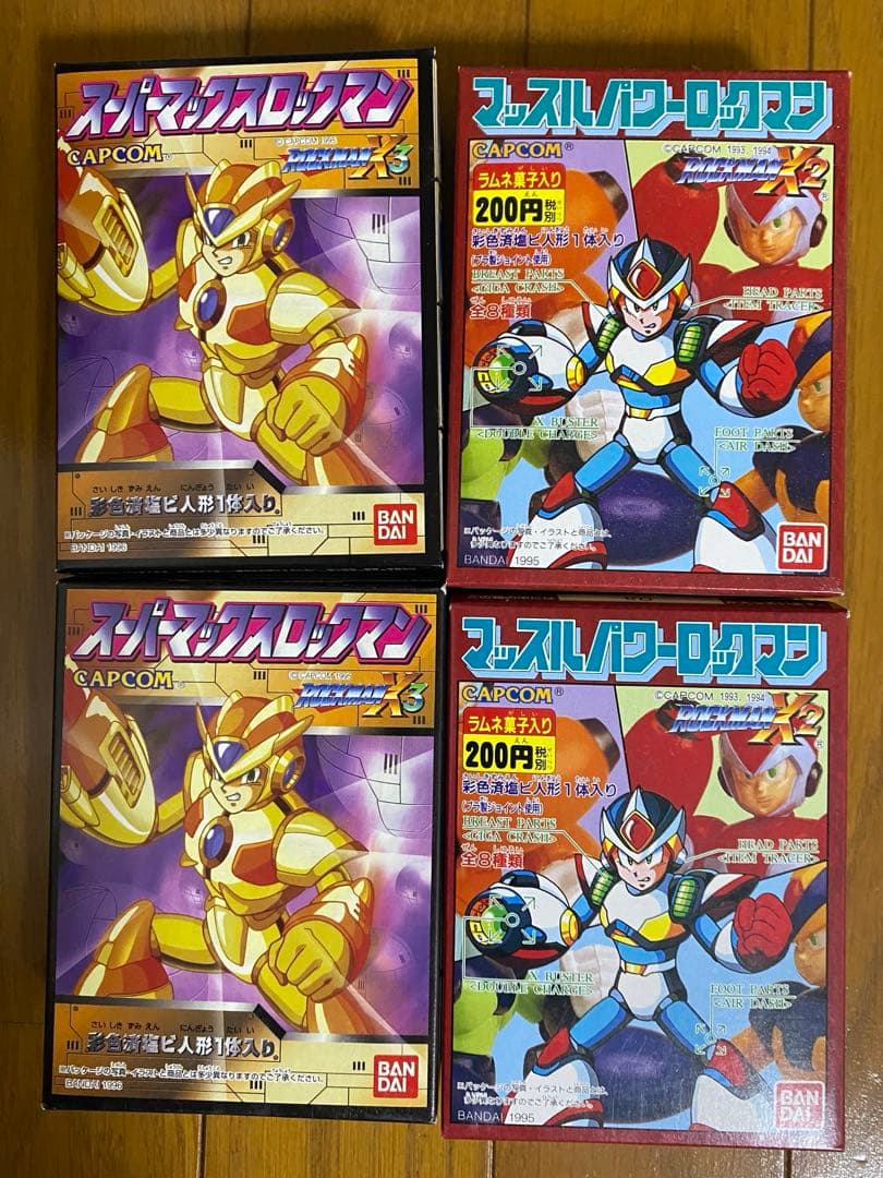 未開封食玩 スーパーマックスロックマン マッスルパワーロックマン 4個セット