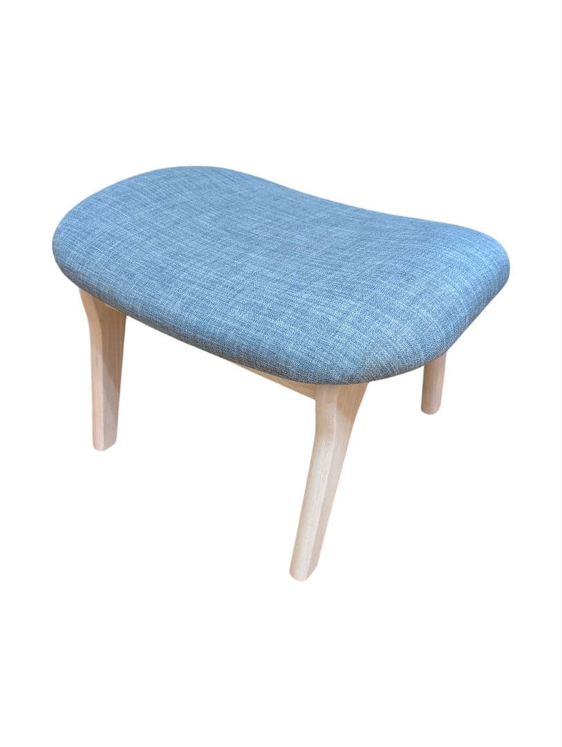 【美品】ニトリ オットマン ブルーグレー スツール NITORI