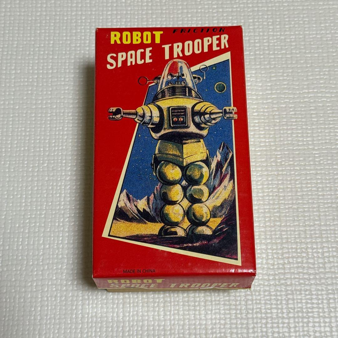 ロボット スペーストルーパー 赤　ブリキロボット