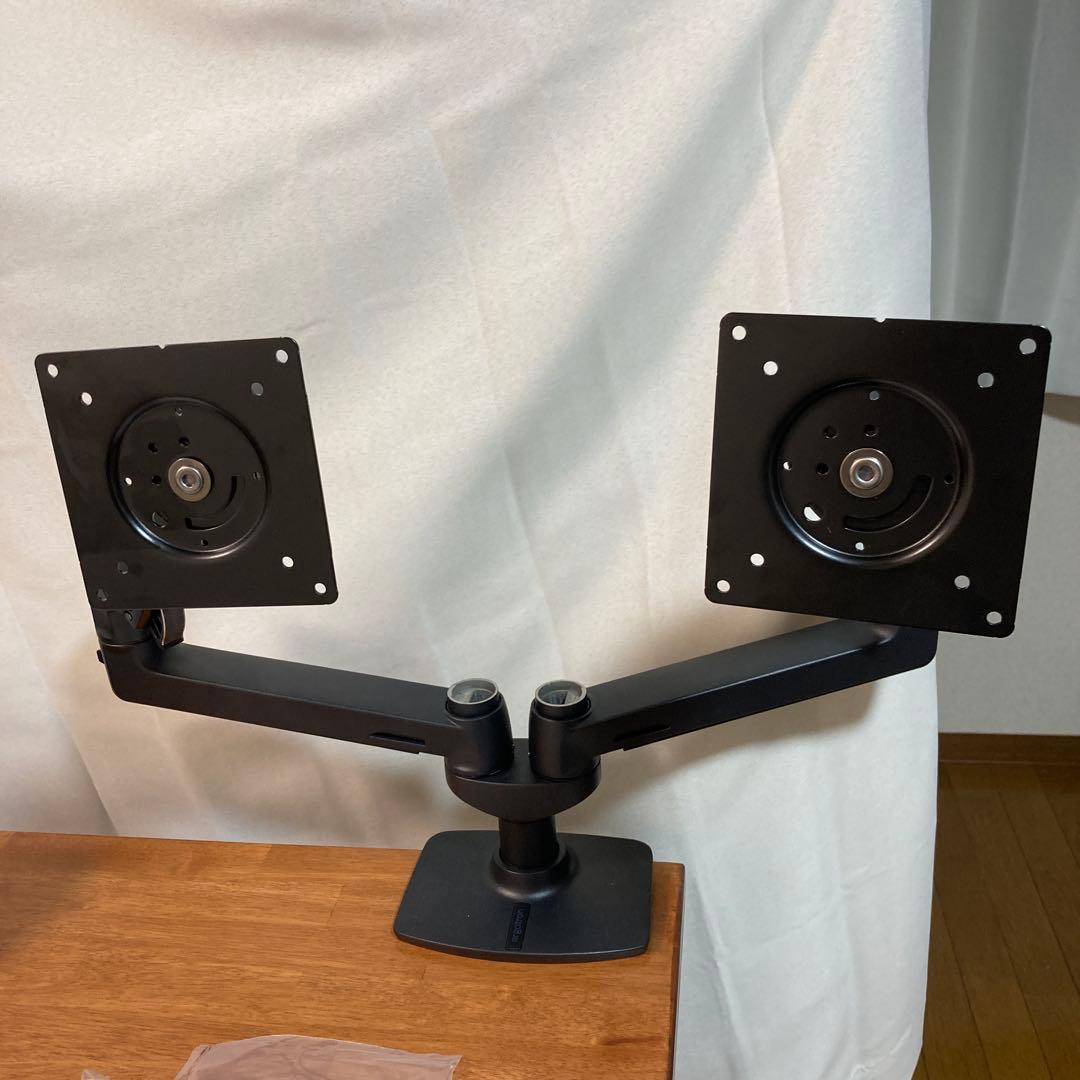 エルゴトロン LXデュアルモニターアーム ブラック 45-245-224