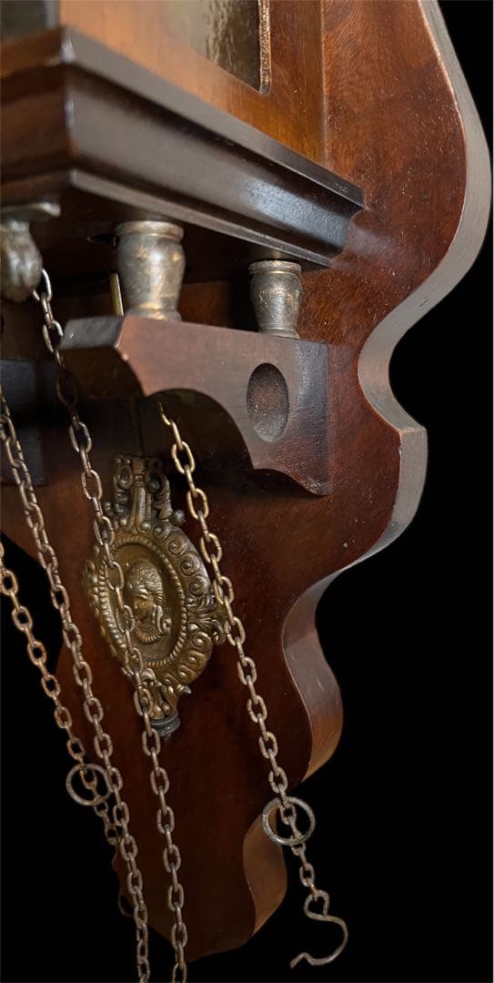 鸛《極稀少》動作確認済 ワルミンク ウーバ ムーンフェイズ 分銅式振り子掛時計