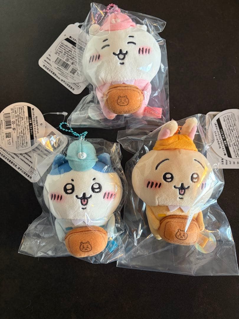 レア！ちいかわ 働くスタッフさんマスコット ちいかわ&ハチワレ＆うさぎ3点セット