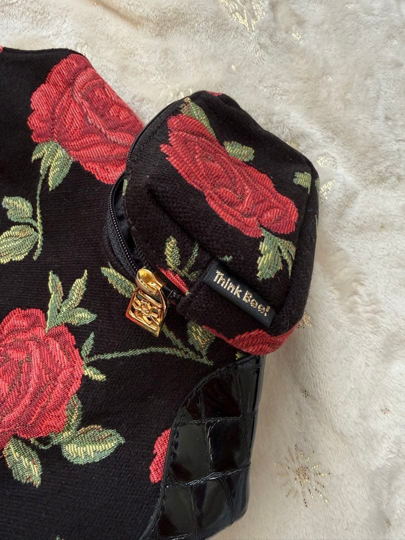 【美品】シンクビー！デラックスピンキーローズ ハンドバッグ&ポーチ