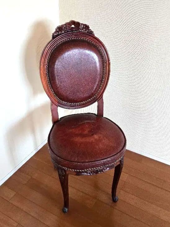 アンティーク ヴィンテージ 椅子 レトロ チェア クラシック木製ブラウンチェア