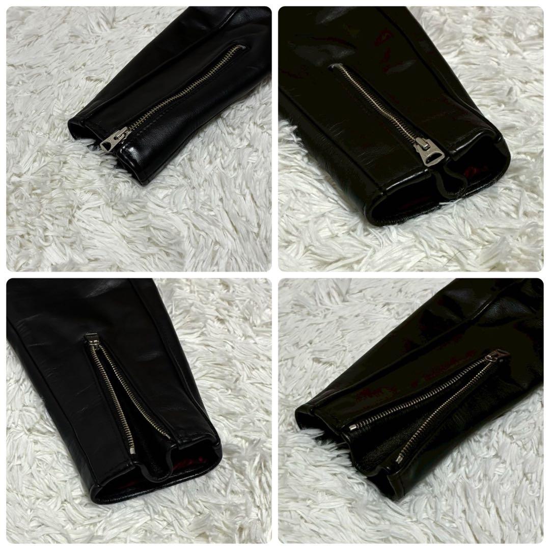 極美品 schott 641XX ライダースジャケット　カウレザー　黒　光沢感