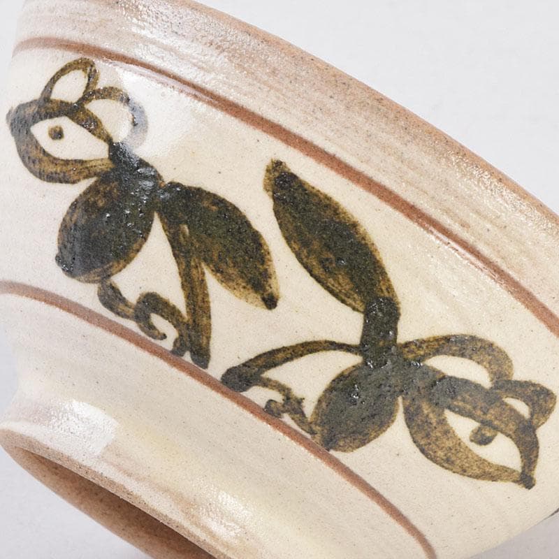 韓国人間国宝　李殷九　粉青刷毛目鐵彩茶碗　六客　共箱　V　R9132