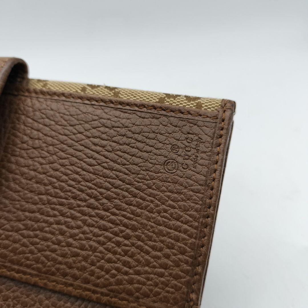 グッチ　長財布　財布　ウォレット　GGキャンバス　ブラウン