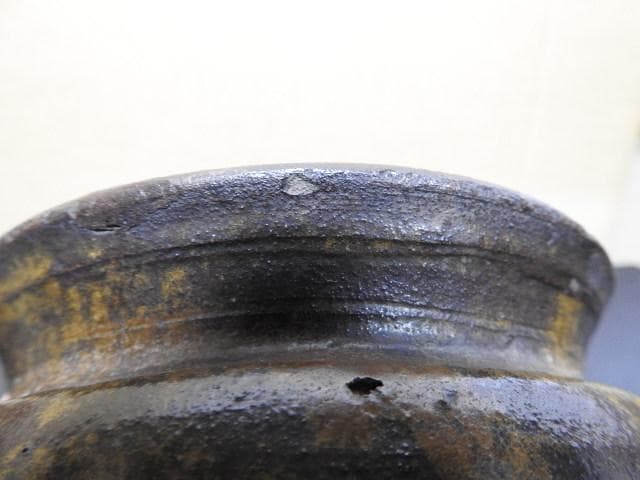 古瀬戸水指　時代箱　箱書きあり　MA468