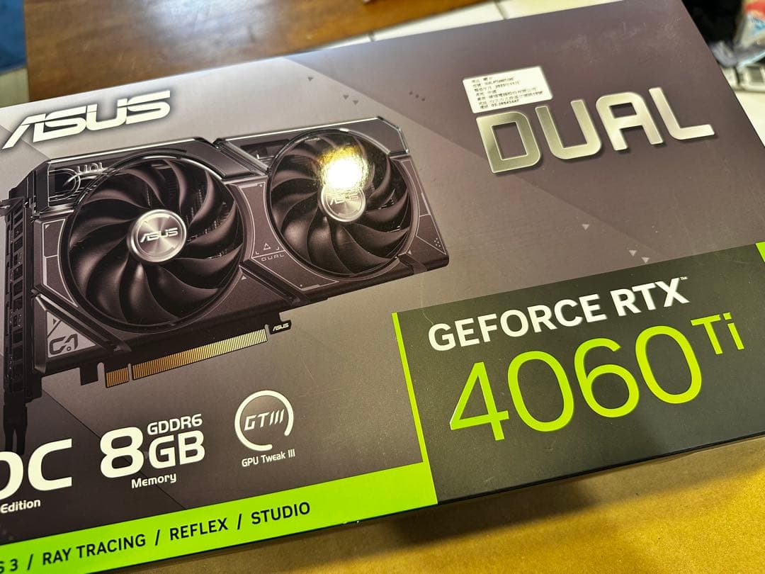 グラフィックボード・グラボ・ビデオカード ASUS DUAL GeForce RTX 4060 Ti 8GB