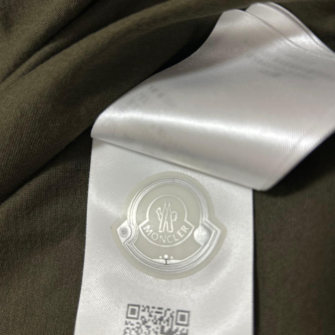 【美品】MONCLER カーキ　ダブルワッペン　Tシャツ Lサイズ