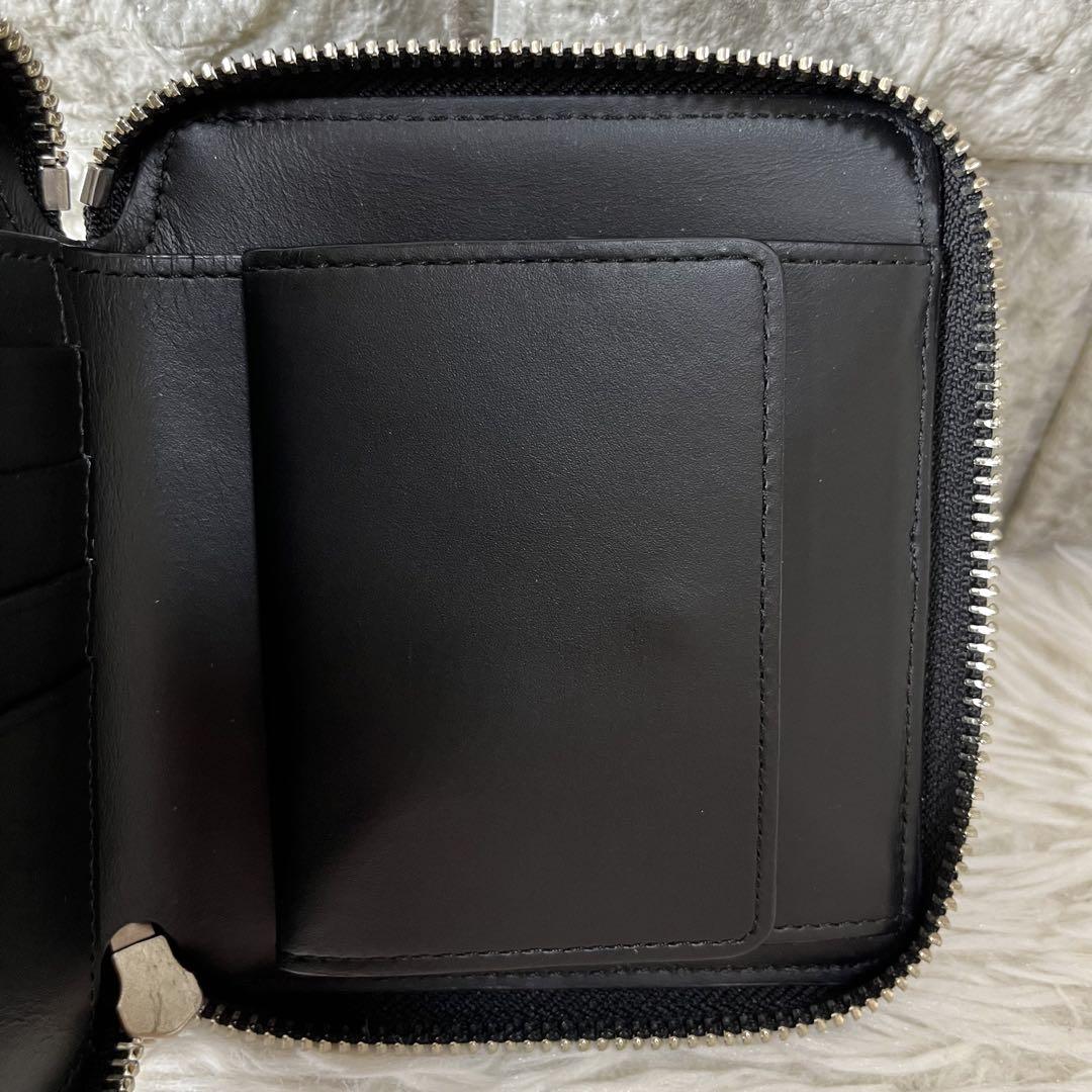 【新品未使用】アニエスベー　バイカラー　レザー　二つ折り財布