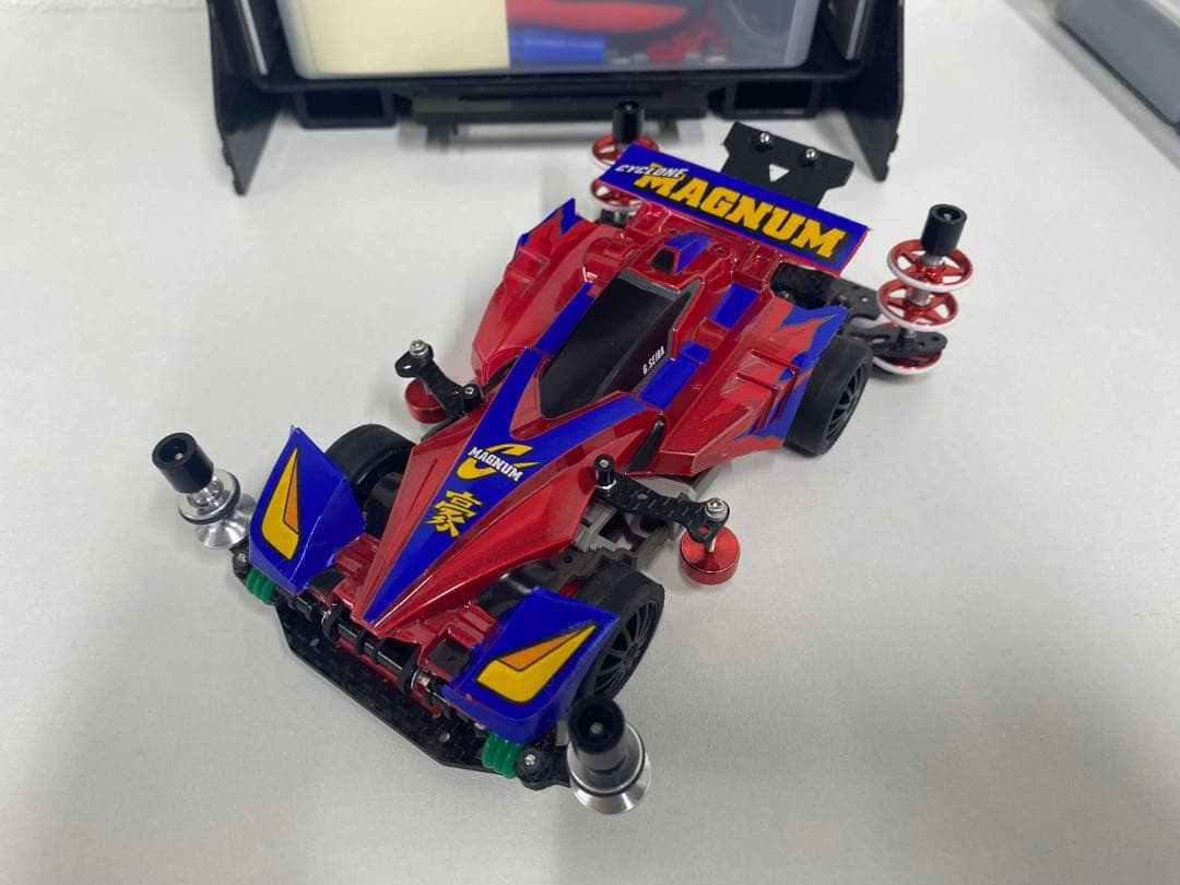 ミニ四駆セット タミヤ収納ボックス付き　MSフレキ提灯