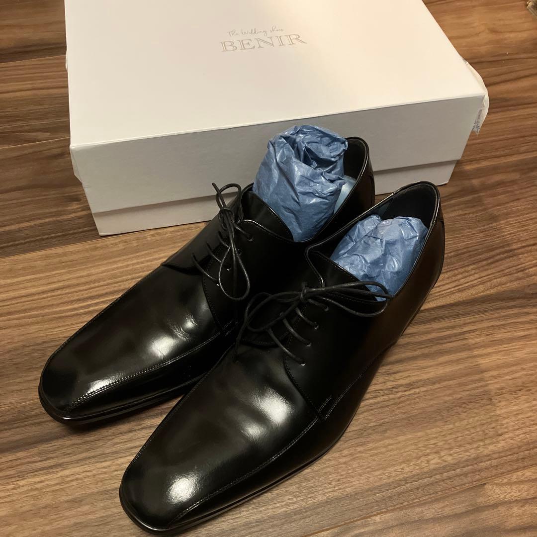海人　美品BENIR5512ブラック/ウエディングシューズ/メンズ