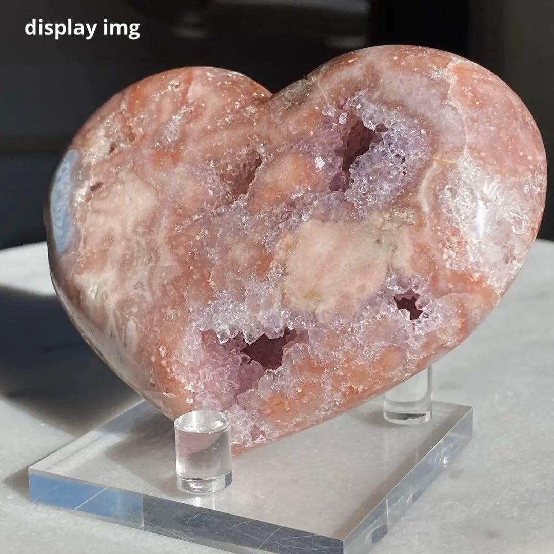 ★特価【 高品質 コレクション級 ピンクアメジスト アルゼンチン産 原石 ハート
