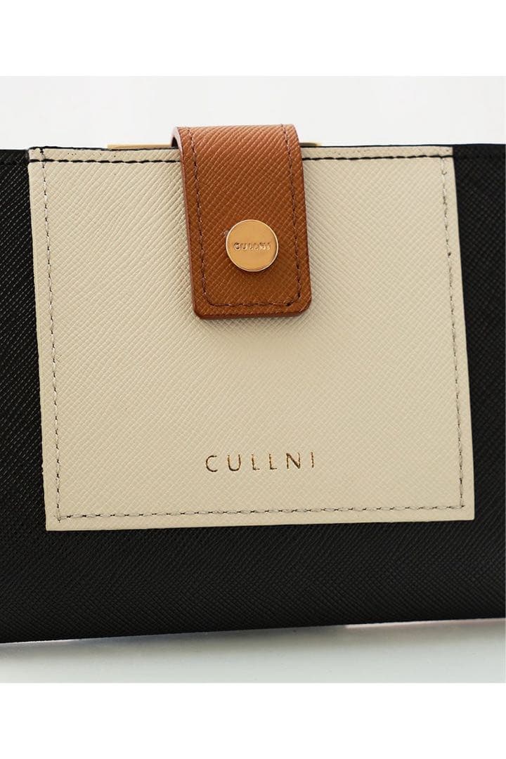 CULLNI クルニ 財布 本革 牛革 二つ折り ブラックメンズ レディース