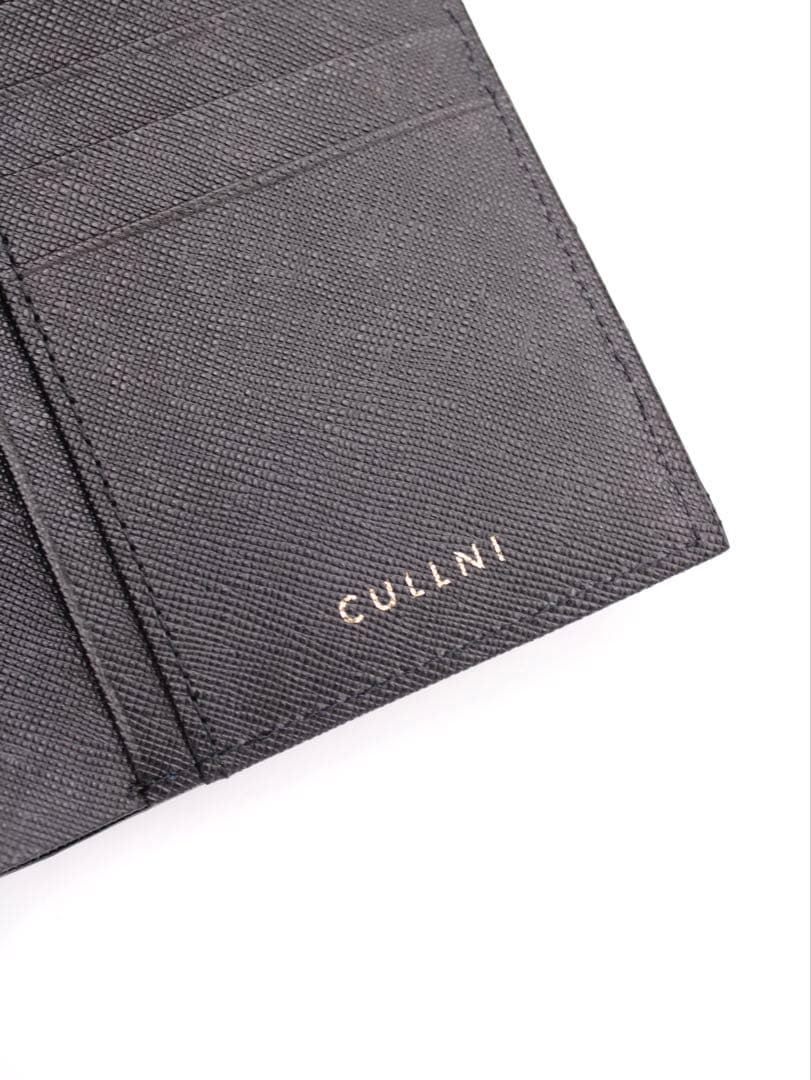 CULLNI クルニ 財布 本革 牛革 二つ折り ブラックメンズ レディース