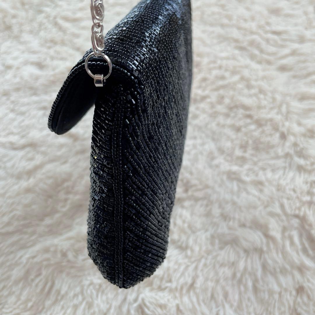 新品未使用　東京イギン フォーマルバッグ ハンドバッグ ブラック ビーズ