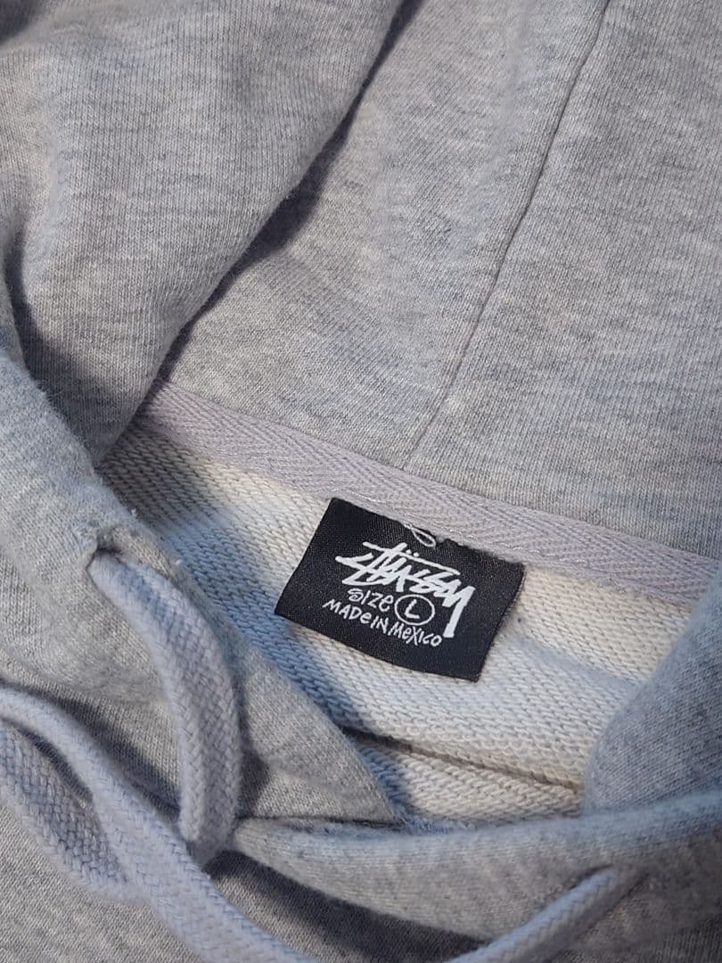 Stussy 8ball グレー フード付きパーカー 8ボール