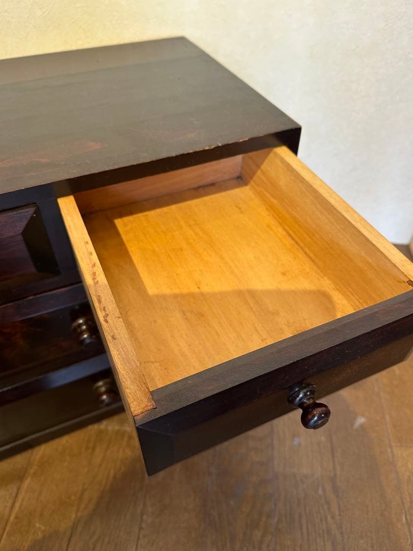 松本民芸家具　凸面小抽斗　小さな箪笥　引き出し家具