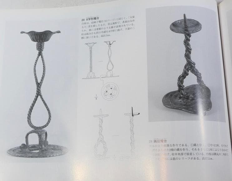 江戸時代(天明年間) 別府細工 縄目燭台