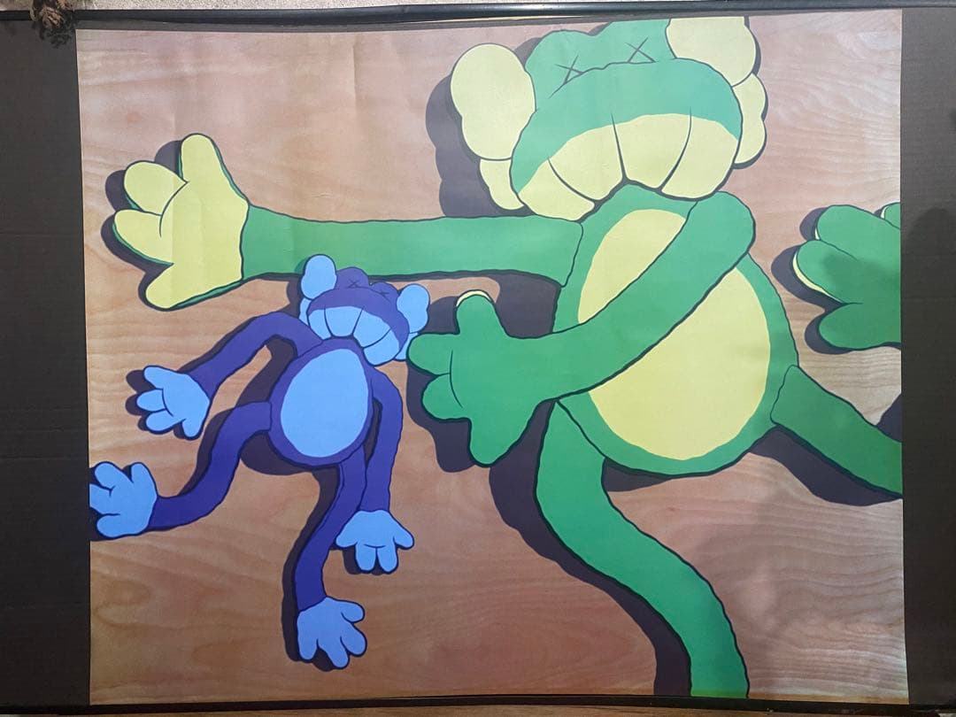 ORIGINAL FAKE BAPE GALLERY KAWS カウズ ポスター