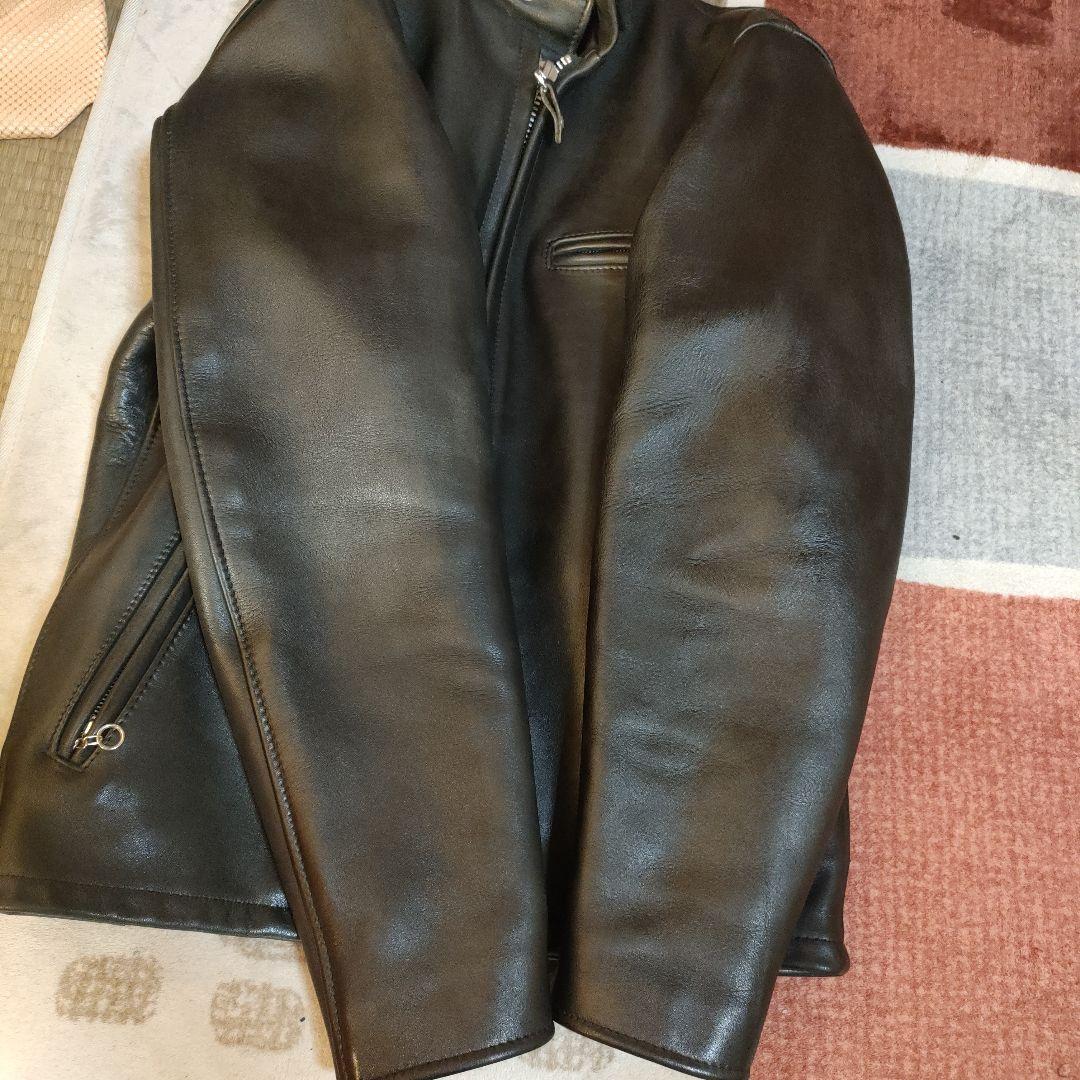 美品　人気モデル６４１ Schott シングルライダース　極厚革　 ライナー付