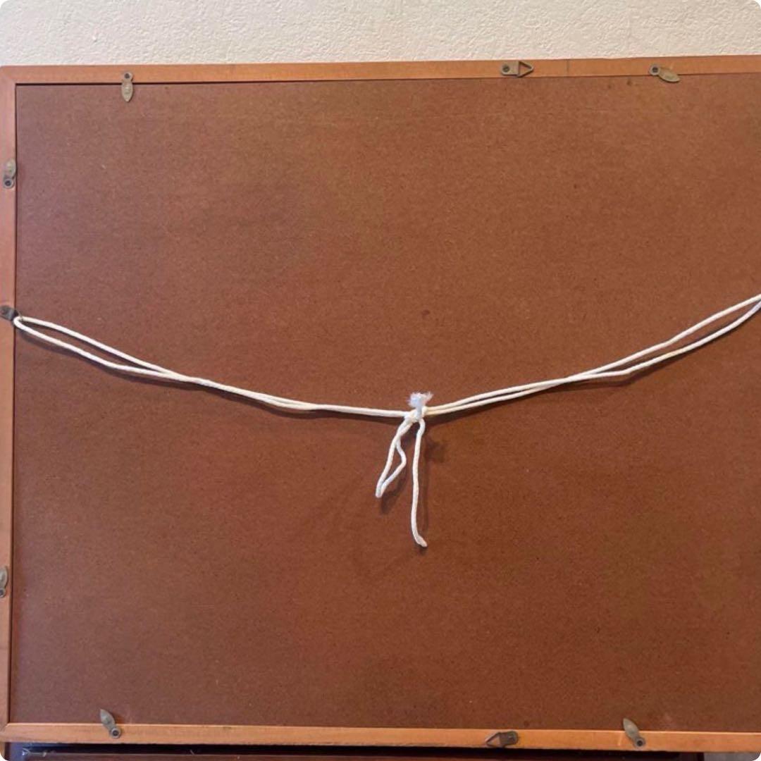 絵画　額装　真作　西垣輝夫　 「フランスの田園風景」F6