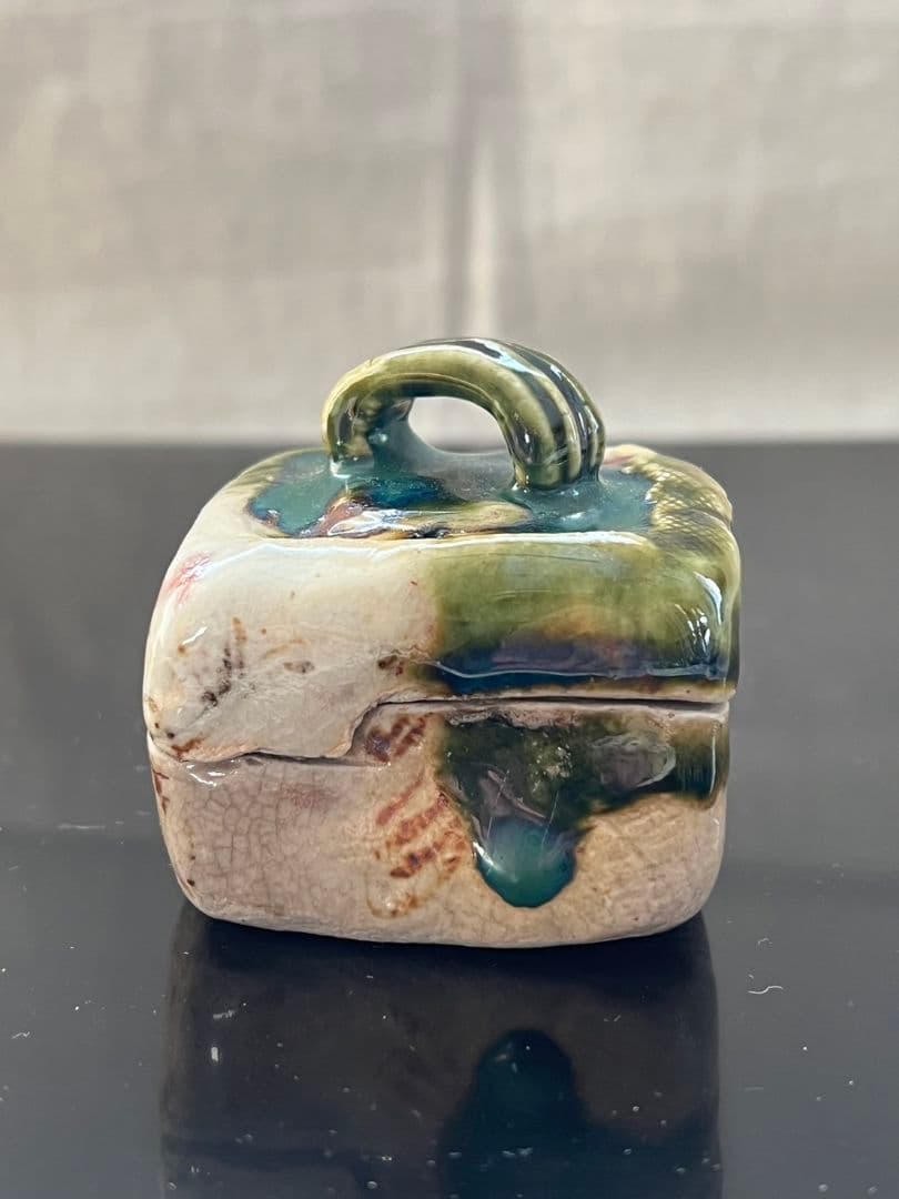 織部焼 香合 茶道具