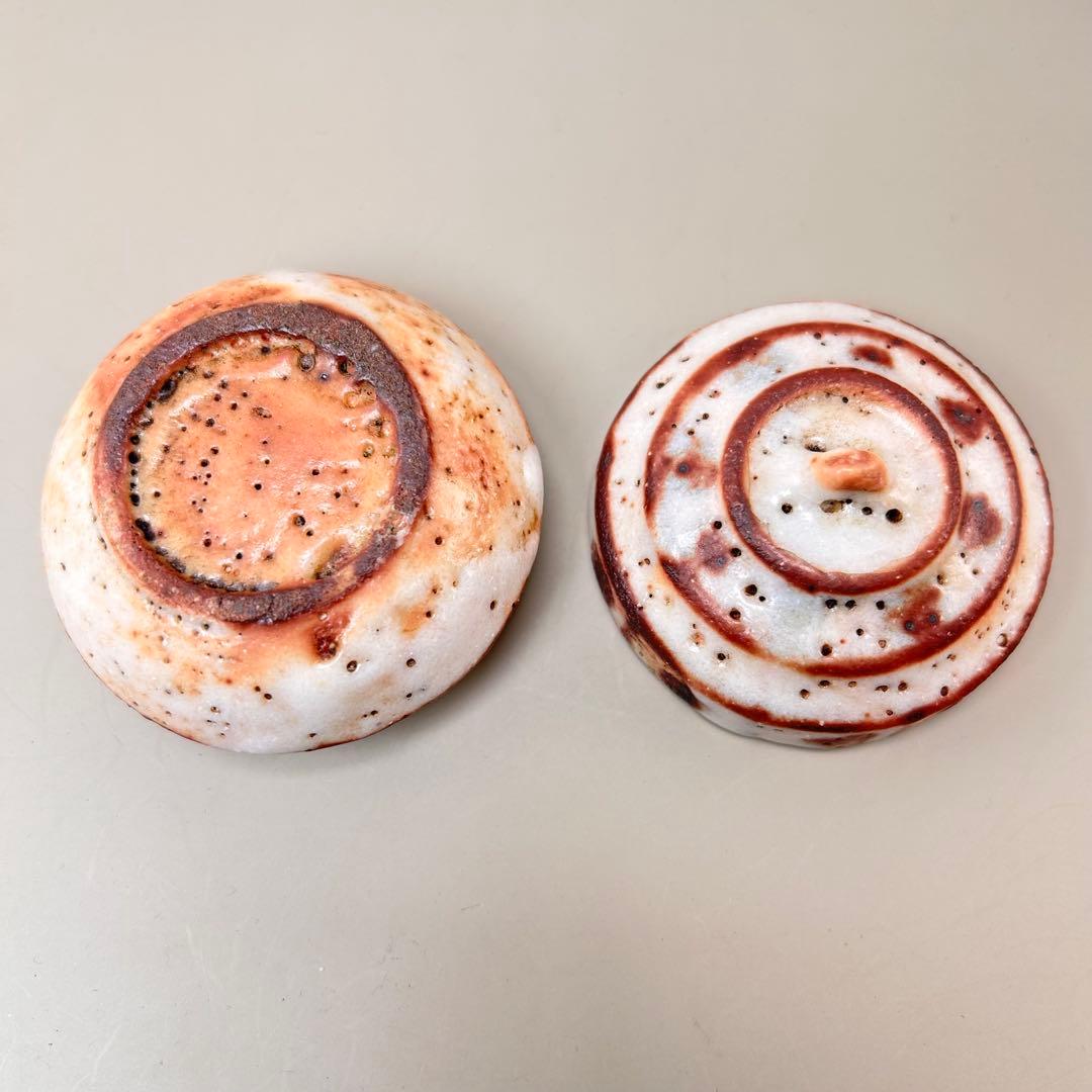 A048志野焼 香合 香道具 茶道具 美濃焼 陶芸 アンティーク 和陶器