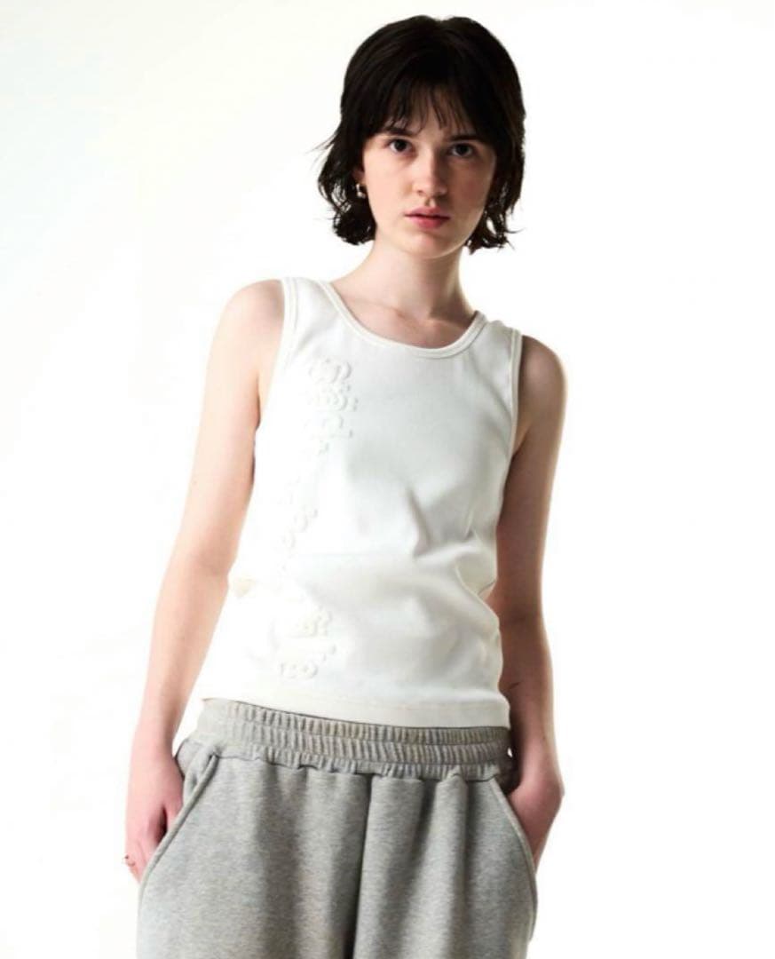 gadid anoniem LEWIN / WHITE タンクトップ