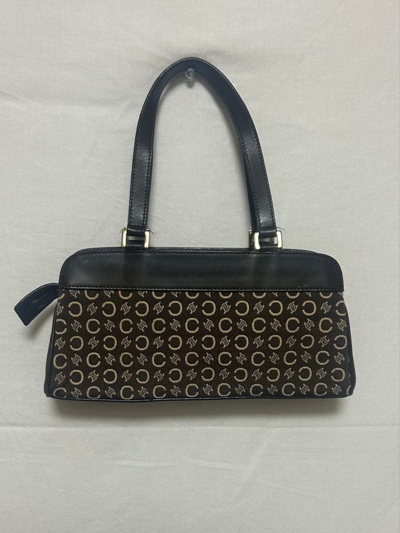 セリーヌ　CELINE マカダム柄 ハンドバッグ ブラウン