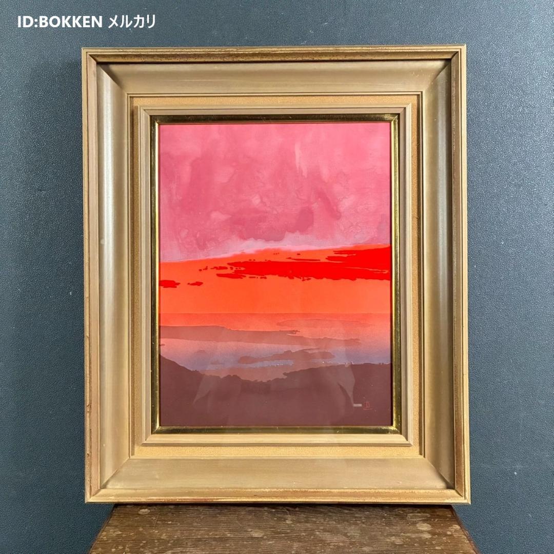 【最終値下げ】鎮西直秀「沖縄にて-羽地内海-」油彩画 油絵 直筆サイン入り F6