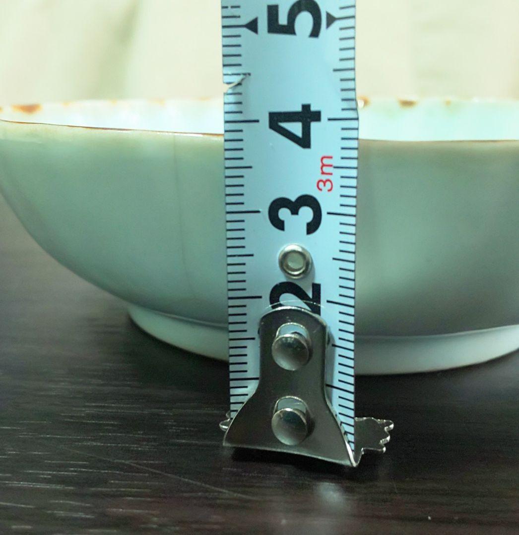 古伊万里 菊花紋 影青のような青白磁 水色なます皿3セット