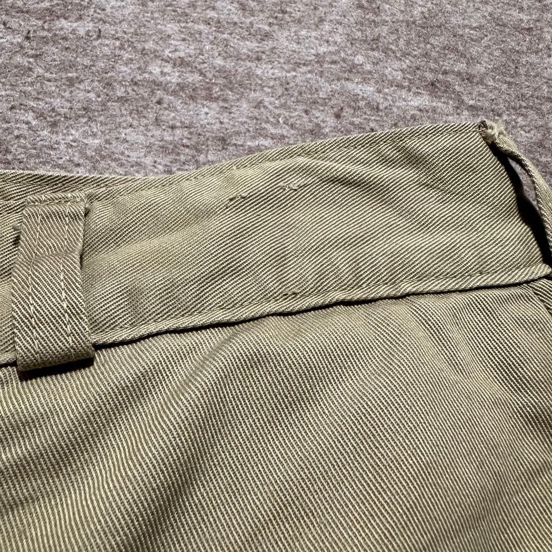 USMC チノパン カーキ フラップポケット トラウザーズ 米軍 実物 60s