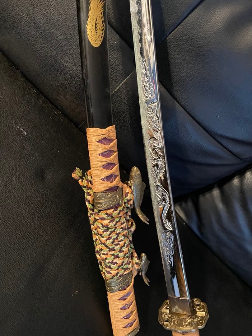 高級模造刀　太刀　居合刀　龍刻 模造刀