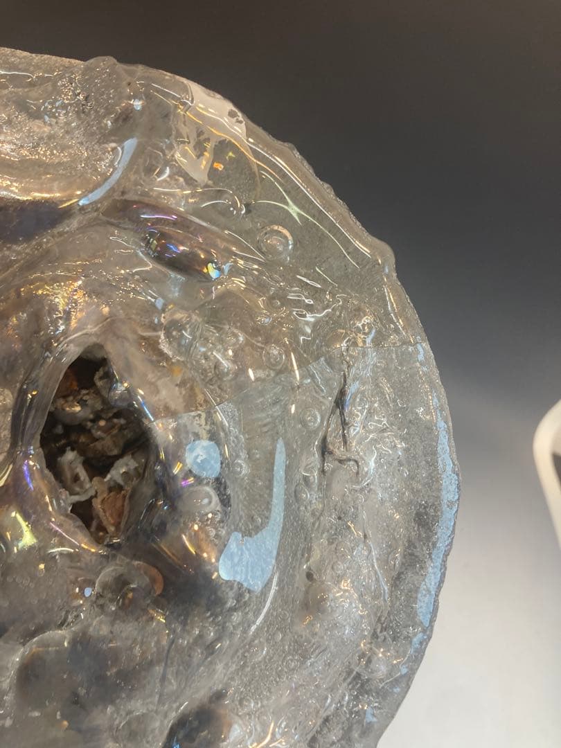 鯉江良二 作 「MASK」ガラス作品 共箱 希少作品 キズあり